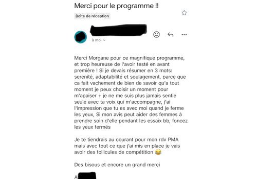 avis programme terminé<br />
