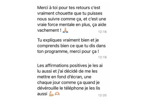 avis et retour programme